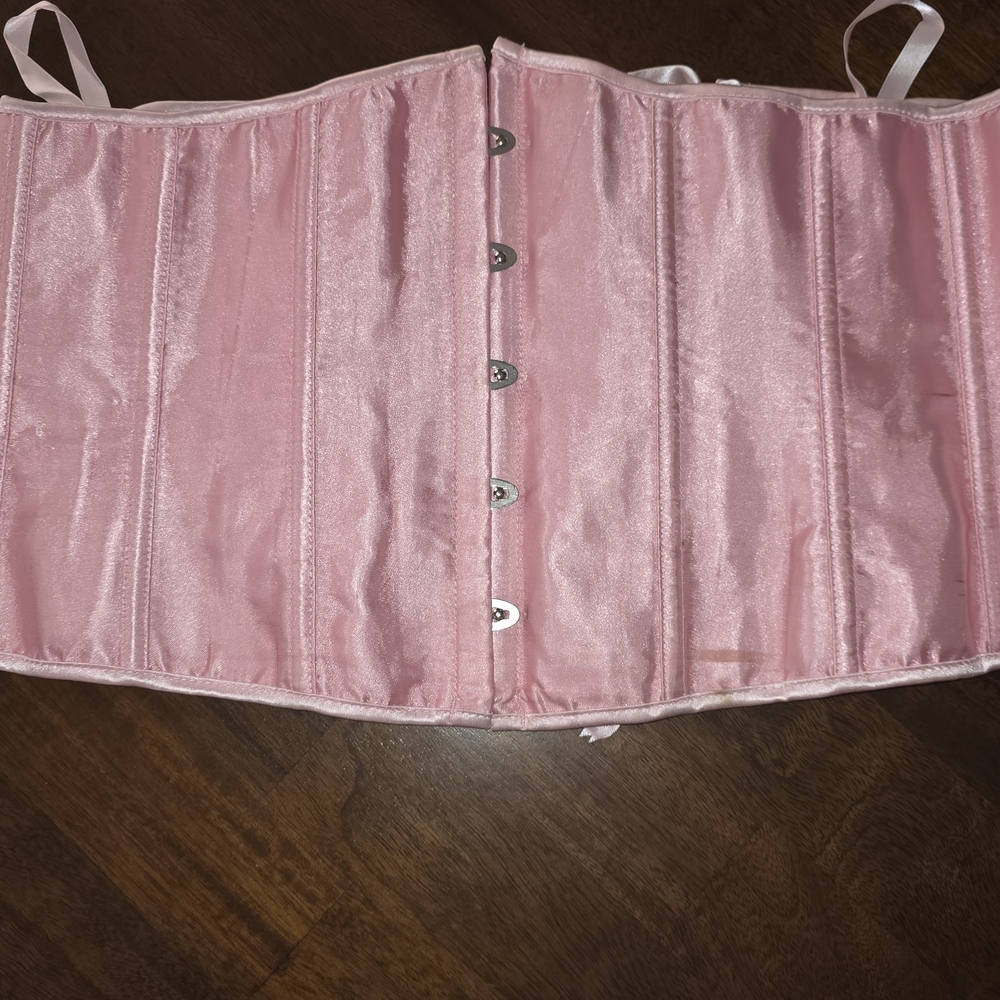 Pink Satin Corset